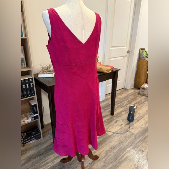 Ann Taylor | Pink 100% Linen Sundress Size 12 Petite - Picture 6 of 6